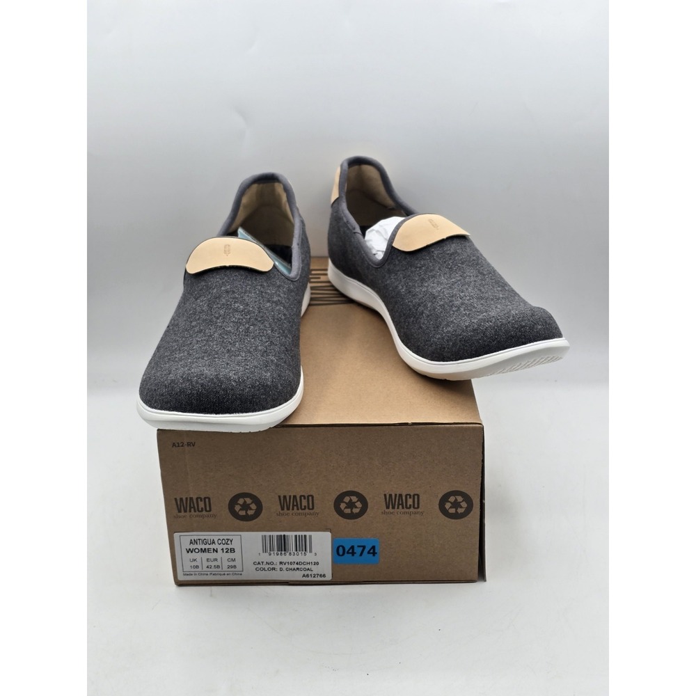 Revitalign Antigua Knit Women's Casual Flat Sneaker - Charcoal - Sz 12 B Narrow‎